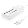 Miniatyrbild 2 av 4: 10-portars USB-sektorladdare 50W Snabbladdning Kompakt Design LinQ Vit Vit