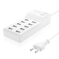 Miniatyrbillede 2 af 4: 10 Port USB Sektor Oplader 50W Hurtigopladning Kompakt Design LinQ Hvid Vit