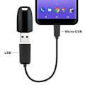 Pikkukuva 4 / 4: Mikro-USB-USB-naaras OTG-sovitin - musta