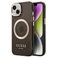 Pikkukuva 1 / 5: Coque pour iPhone 14 Plus MagSafe Gold Outline Guess Noir Transparent