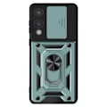 Miniatyrbillede 1 af 5: Coque til Samsung S25 Edge Ring Support med Kamera Beskyttelse Mayaxess Grøn Grön