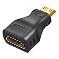 Miniatyrbillede 1 af 5: HDMI Han til Mini HDMI Hun Videoadapter Full HD 1080p Akyga Sort