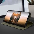 Miniatyrbillede 4 af 4: AVIZAR Case til Xiaomi Mi 11 Lite og 11 Lite 5G - Sort - Flap Kortholder Stand Funktion Svart