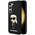 Miniatyrbillede 1 af 5: Taske til Samsung Galaxy S23 - KARL LAGERFELD - Bi-materiale - Ikoniske illustrationer - Forhøjede kanter Svart