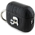 Miniatyrbillede 3 af 4: AirPods Pro 2 etui - Karl Lagerfeld - Monogram Karl & Choupette - Øko-læder - Sort - Halvstiv Svart