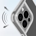Miniatyrbillede 4 af 5: Etui til iPhone 16 Pro - AVIZAR - Sorte forstærkede bumper hjørner - Stiv - Syntetisk - Blandet Svart