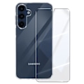 Miniatyrbild 2 av 6: Silikonskal för Samsung Galaxy A16 med Stöttåligt Härdat Glas 3mk Transparent Transparent
