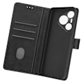 Miniatyrbillede 2 af 5: Etui til Huawei Pura 70 Håndledsrem Flip Wallet Stand Sort Svart
