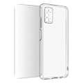 Miniatyrbillede 1 af 5: Samsung Galaxy A03s etui Blødt silikone hærdet glasfilm 9H Transparent Vit