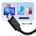 Miniatyrbillede 4 af 5: Micro USB til Micro USB 60 cm Hurtig opladning og synkronisering Akyga Sort Svart