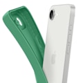 Pikkukuva 3 / 4: Kuori - Silikoni - iPhone 16e - Pehmeä - Vihreä - Sileä Viimeistely Grön