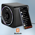Pikkukuva 4 / 5: Bluetooth PC-kaiutin 3,5 mm:n liittimellä + USB - LinQ Micro SD -portti, musta Svart