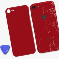 Pikkukuva 4 / 4: Takalasin vaihto - AVIZAR - iPhone SE 2020 ja 8 - Punainen - Paino: 19 g Röd