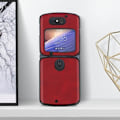 Miniatyrbillede 4 af 4: Coque - AVIZAR - Motorola Razr 5G - Rigide - Læder i gammel stil - Rød Röd