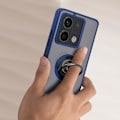 Miniatyrbild 4 av 6: AVIZAR hårt fodral för Xiaomi Redmi Note 13 5G - Metallringstödfunktion - Midnattsblå Blå