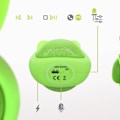 Miniatyrbillede 4 af 4: 3W Bluetooth-højttaler 3 timers batterilevetid Moxie Green Luminous Rabbit Design