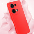 Miniatyrbillede 4 af 6: Etui til Xiaomi Redmi Note 13 Pro 4G - AVIZAR - Mat Silikone - Rød - Forstærket kamerabeskyttelse Röd