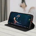 Miniatyrbillede 4 af 4: Housse - AVIZAR - Xiaomi Redmi 9T - Øko-læder - Støttefunktion - Sort Svart