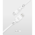 Pikkukuva 1 / 3: 100 % Kierrätettävä USB A/micro USB 2 m 2.1A Valkoinen Just Green