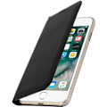 Miniatyrbillede 1 af 4: iPhone 7 / 8 Cover - AVIZAR - Ultra-tynd Pung Etui - Øko-læder - Sort - Stødbeskyttelse Svart