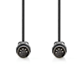 Miniatyrbillede 3 af 3: Audio DIN-kabel - Nedis - CAGL20000BK10 - 1.00 m - Nikkelbelagt - Sort