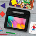 Pikkukuva 4 / 4: Coque - Samsung - Galaxy Tab A 8.0 2019 - Iskunkestävä suoja - Kahva - Lapsille Musta Svart
