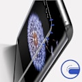 Miniatyrbillede 4 af 4: Film til Samsung S9 Plus Hærdet Glas Forstærkede Kanter Buede Hardglas Max 3mk Sort