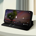Miniatyrbillede 3 af 6: Etui til Galaxy S24 - AVIZAR - Kortholder Video Support Magnetic Flip Black Svart