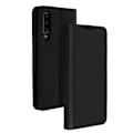 Miniatyrbild 2 av 4: Huawei P30-fodral - Folio-fodral - Äkta läder - Videostöd - Svart - Semihård Svart