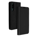 Miniatyrbillede 2 af 4: Huawei P30 Etui - Folio Cover - Ægte læder - Videostøtte - Sort - Semi-hård Svart