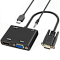 Pikkukuva 2 / 4: VGA-HDMI- ja VGA-naarassovitinvideosovitin