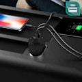 Pikkukuva 3 / 4: Auton lataaja - Setty - Tupakansytytin - Kaksinkertainen USB- ja USB-C-ulostulo - 2.4A - Ylikuormitussuoja Svart