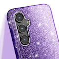 Miniatyrbillede 4 af 5: Glitteret cover til Samsung Galaxy S23 FE Stødabsorberende Funklende Lilla Lila