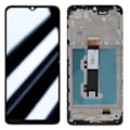 Miniatyrbillede 1 af 4: Original Motorola E22 / E22i LCD-skærm + berøringsglas (med ramme) Motorola lysegrå Grå