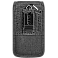 Miniatyrbillede 2 af 4: Lodret smartphone nylon bæltetaske med klips og karabinhage Størrelse L Sort Svart