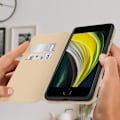 Miniatyrbild 3 av 4: Housse iPhone SE 2020 / 8 / 7 - AVIZAR - Fickfodral - Ekoskinn - Magnetisk - Ställbart Gult guld