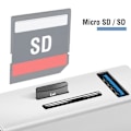 Pikkukuva 4 / 4: 5 in 1 USB-C-keskitin 3 x USB-porttia SD-micro-SD-kortinlukija hopea
