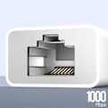 Miniatyrbillede 3 af 6: Hvid RJ45 Ethernet-adapter til Windows- og Macbook-computere, 1000 Mbps