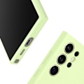 Pikkukuva 3 / 6: Samsung S24 Ultra Soft Touch Silikoni Taipuisat Alkuperäinen Samsung Vihreä Sitruuna Grön