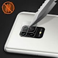Pikkukuva 2 / 4: Kameransuoja - Xiaomi - Redmi Note 9 Pro Max/9 Pro/9s - Karkaistua lasia - Iskunkestävä - Kirkas valkoinen Klar vit