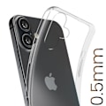 Pikkukuva 3 / 5: Ohut kotelo iPhone 16:lle - AVIZAR - Paksuus 0,5 mm - Läpinäkyvä kosteutta hylkivä silikoni Transparent
