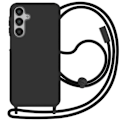 Miniatyrbillede 1 af 5: Coque Cordon Semi Rigid Soft touch til Samsung Galaxy A16 Sort Svart
