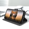 Miniatyrbild 4 av 6: Fodral för Oppo A96 / A76 / Realme 9i - AVIZAR - Videostöd för Flip Wallet - Grå Grå