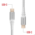 Miniatyrbillede 4 af 5: USB-C til USB-C Kevlar Hurtigopladning Swissten Hvid Vit