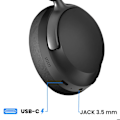 Pikkukuva 4 / 5: Langaton Bluetooth-kuulokkeita, sisäänrakennettu mikrofoni, 25h akunkesto, taitettavat, Akashi musta Svart