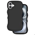 Miniatyrbillede 3 af 5: Silicone Stødabsorberende Cover til iPhone 16 Candy Serie Sort Svart