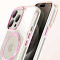 Pikkukuva 4 / 6: MagSafe-kuori iPhone 15 Pro: Kirkas lasinen takakansi, vaaleanpunainen shamppanja Rosa