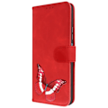 Pikkukuva 1 / 5: Punainen lompakkokotelo Xiaomi Redmi Note 12:lle - AVIZAR - Butterfly Design - Jäykkä - Mixed Röd