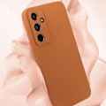 Pikkukuva 4 / 6: Suojakuori Samsung Galaxy A55 5G:lle - AVIZAR - Soft Touch Matte Silikoni - Ruskea - Vahvistettu kameran reunasuojaus kastanj