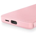 Pikkukuva 4 / 6: Nahkakotelo Galaxy S25:lle ja S24:lle, näytön ikkuna, korttipidike, vaaleanpunainen Rosa
